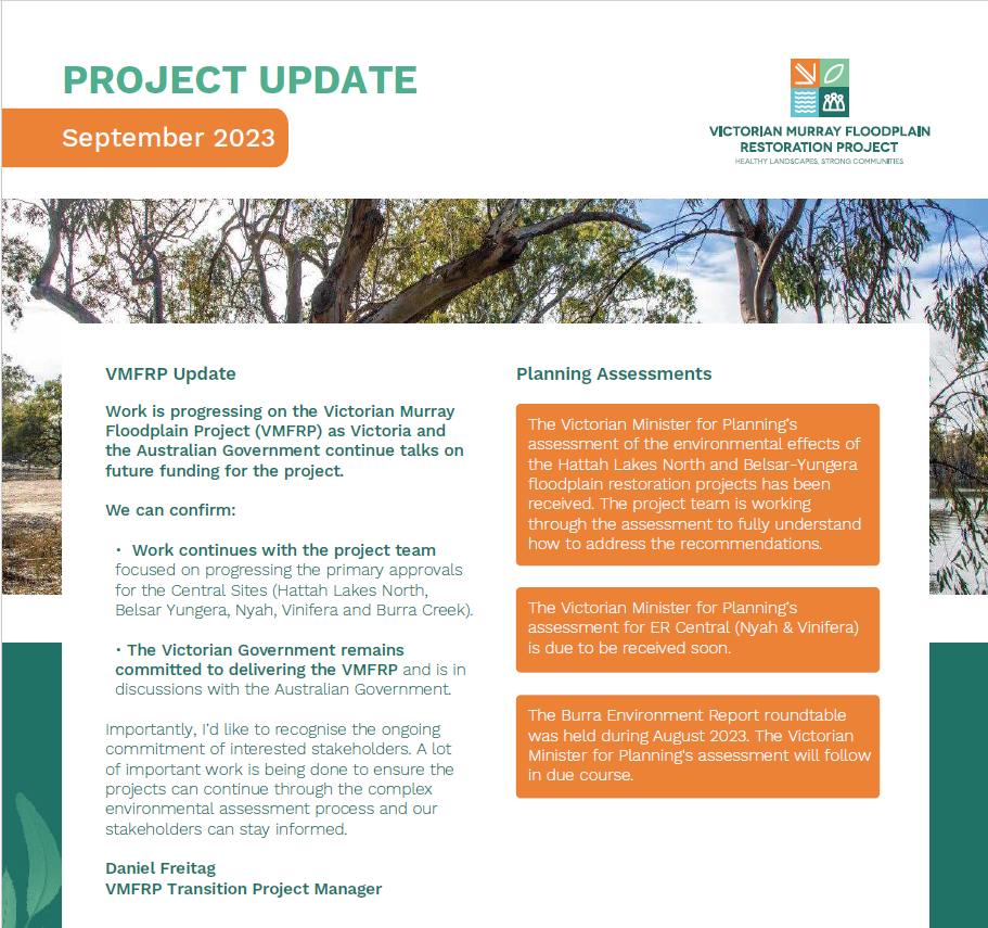 Victorian Murray Floodplain Restoration Project (VMFRP)